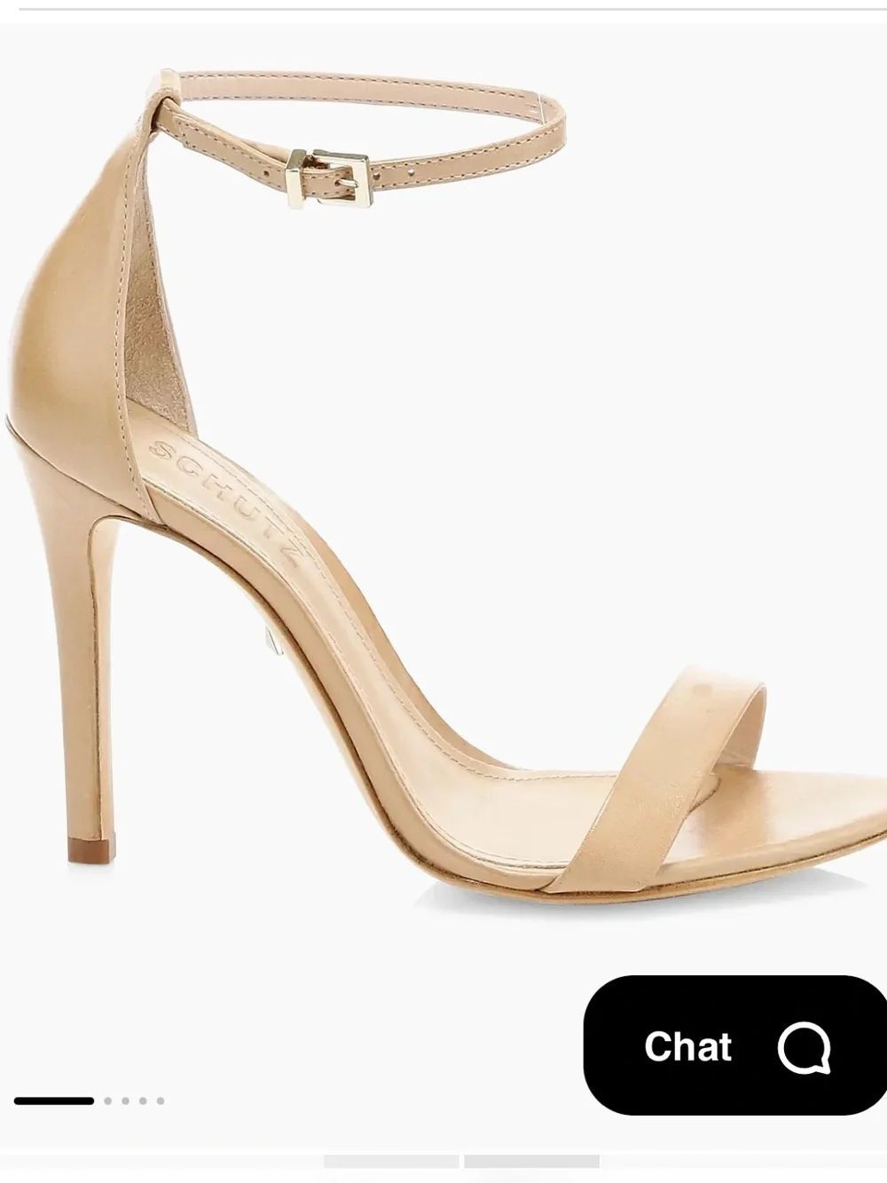 SCHUTZ Beige Cadey-Lee Leather Ankle-Strap Sandals